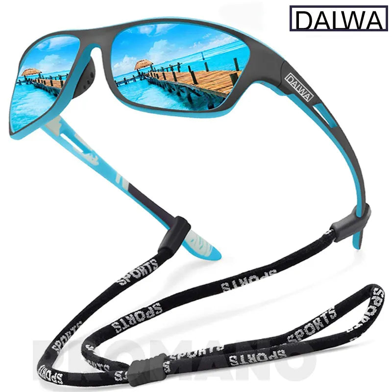 Óculos de Sol Daiwa Eyewear | Polarizado UV 400 Óculos polarizado Pesca & Ação Azul 